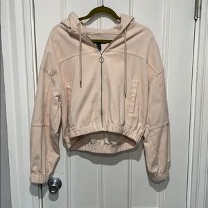 baby pink corduroy cropped jacket size large